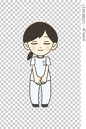 医療従事者の人物 イラスト素材 看護師 医療従事者の人物 イラスト素材 看護師 129863617
