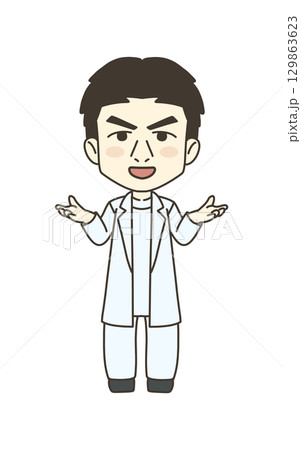 医療従事者の人物　イラスト素材　医師 129863623