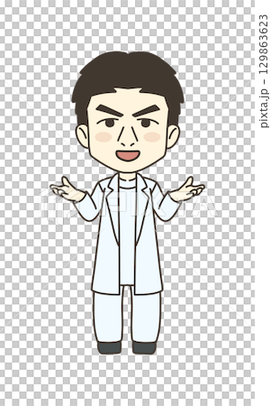 医療従事者の人物　イラスト素材　医師 129863623