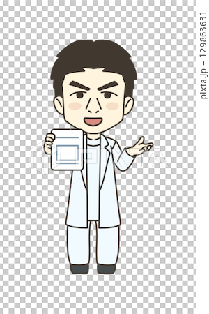 Medical worker illustration material doctor 129863631