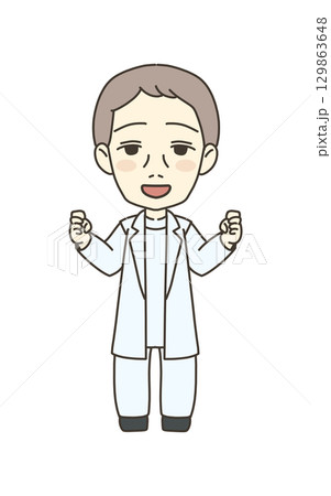 医療従事者の人物 イラスト素材 医師 医療従事者の人物 イラスト素材 医師 129863648