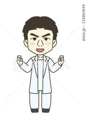 医療従事者の人物 イラスト素材 医師 医療従事者の人物 イラスト素材 医師 129863649