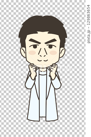 医療従事者の人物 イラスト素材 医師 励まし 医療従事者の人物 イラスト素材 医師 励まし 129863654