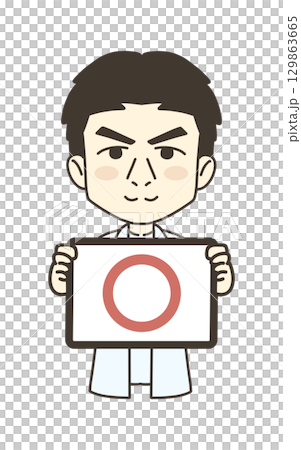 医療従事者の人物 イラスト素材 医師 マルマーク 医療従事者の人物 イラスト素材 医師 マルマーク 129863665
