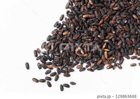 黒米のクローズアップ 黒米のクローズアップ 129863688