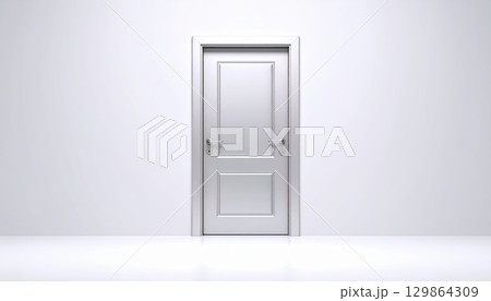 《AI画像》白い部屋の中のドア 129864309
