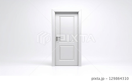 《AI画像》白い部屋の中のドア 129864310