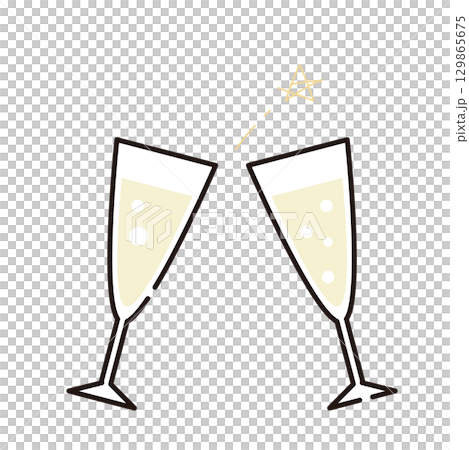 Champagne toast 129865675