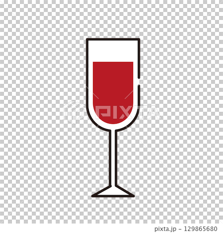 赤ワインのイラスト 129865680