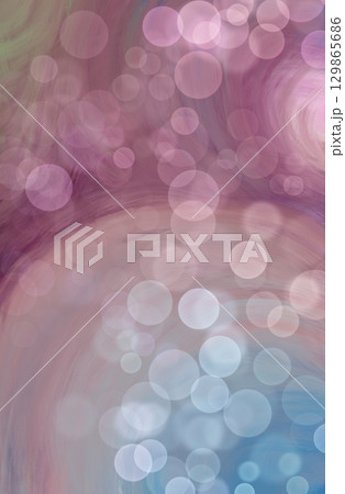 紫ベースの手描きペイントキラキラ背景 129865686