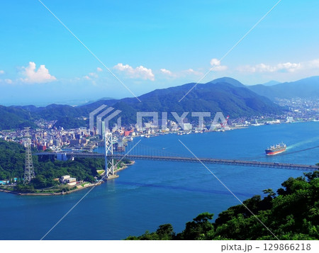 火の山公園より望む関門海峡(山口県下関市) 129866218