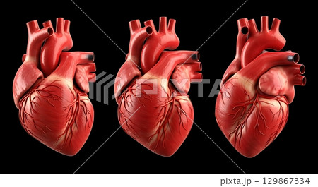 3d rendering medical illustration of the human heart 129867334
