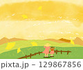 秋の風景を楽しむ家族2 129867856