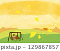 秋の景色を楽しむ家族4 129867857