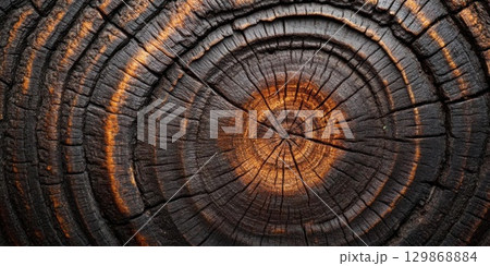 Analyze Growth Rings, Tree Shows History,...のイラスト素材 [129868884] - PIXTA