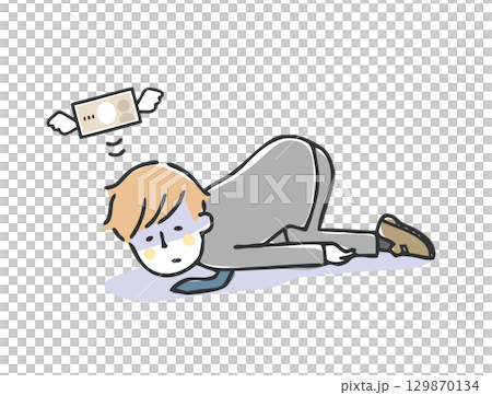 Businessman with no money 129870134