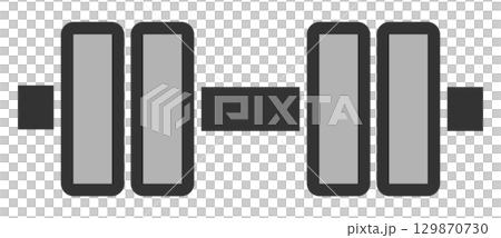 黑色啞鈴圖示說明 129870730