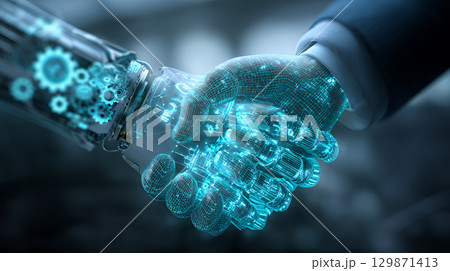 robot arm in a jacket 129871413
