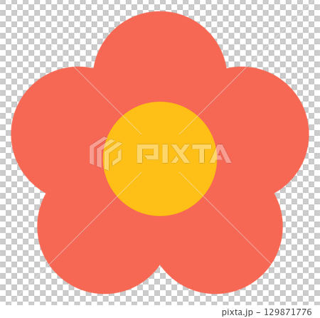 Red flower icon illustration Red flower icon illustration 129871776