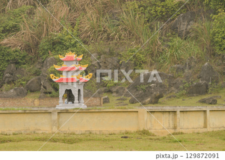 Pagoda in a cemetery. Pagoda in a cemetery. 129872091