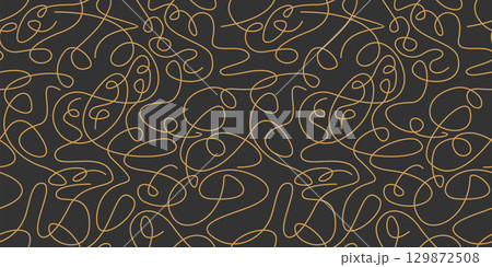 Abstract pattern of curving lines forming intricate decorative layout. Vector illustration. Abstract pattern of curving lines forming intricate decorative layout. Vector illustration. 129872508