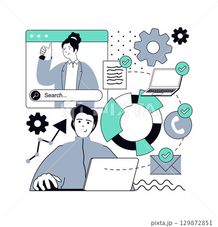 Project management concept for modern web...のイラスト素材 [129872851] - PIXTA