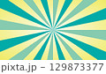 グラデーションのドットを背景に緑色の集中線をあしらったデザイン 129873377