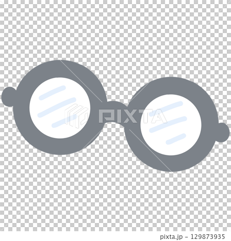 Cute Round Glasses Illustration Cute Round Glasses Illustration 129873935