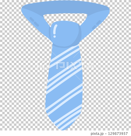 Cute Blue Necktie Father Day Office Style Illustration 129873937