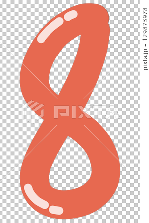 minimal and cute Handwritten numbers 8 minimal and cute Handwritten numbers 8 129873978