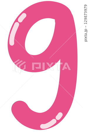 minimal and cute Handwritten numbers 9 129873979