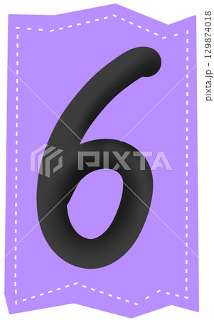 minimal and cute Handwritten numbers 6 minimal and cute Handwritten numbers 6 129874018