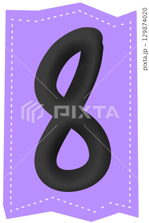 minimal and cute Handwritten numbers 8 129874020