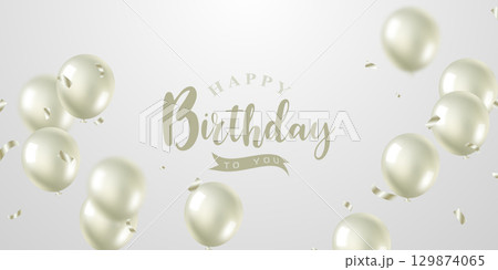 Celebrate your birthday background with beautiful balloon vector illustration. Celebrate your birthday background with beautiful balloon vector illustration. 129874065