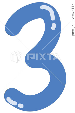 minimal and cute Handwritten numbers 3 minimal and cute Handwritten numbers 3 129874117