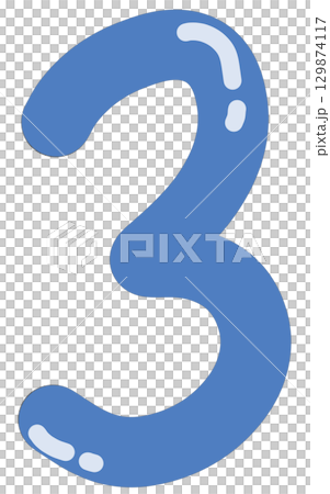 minimal and cute Handwritten numbers 3 minimal and cute Handwritten numbers 3 129874117