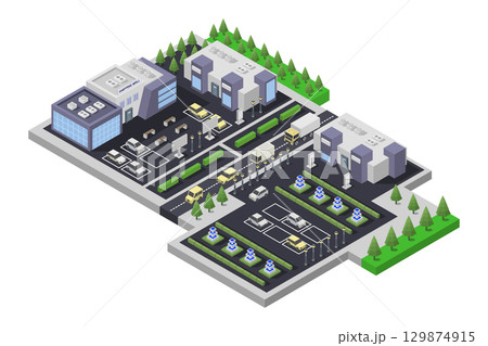 Isometric shopping mall Isometric shopping mall 129874915