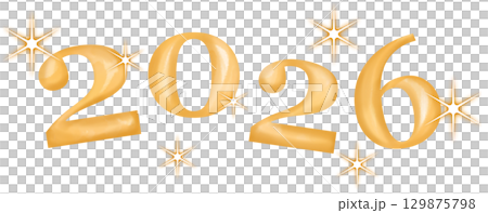 A cute and colorful design for the numbers 2026 129875798
