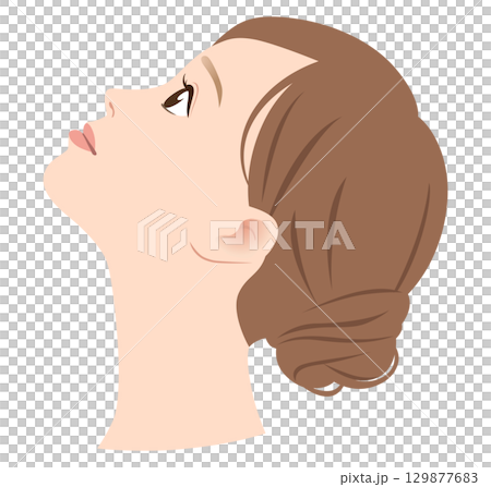 拉伸下巴下方的區域以消除雙下巴 129877683