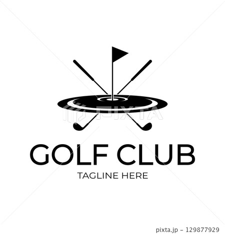 Golf ball logo, Golf design stick logo, logo for professional golf team, golf club, tournament, golf store business, golf course, event Golf ball logo, Golf design stick logo, logo for professional golf team, golf club, tournament, golf store business, golf course, event 129877929