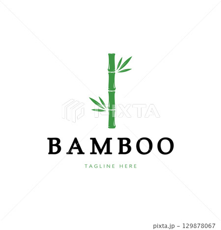 Bamboo Logo Template vector icon illustration design 129878067
