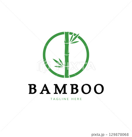 Bamboo Logo Template vector icon illustration design Bamboo Logo Template vector icon illustration design 129878068