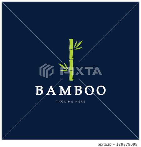 Bamboo Logo Template vector icon illustration design Bamboo Logo Template vector icon illustration design 129878099