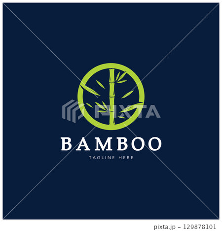 Bamboo Logo Template vector icon illustration design 129878101