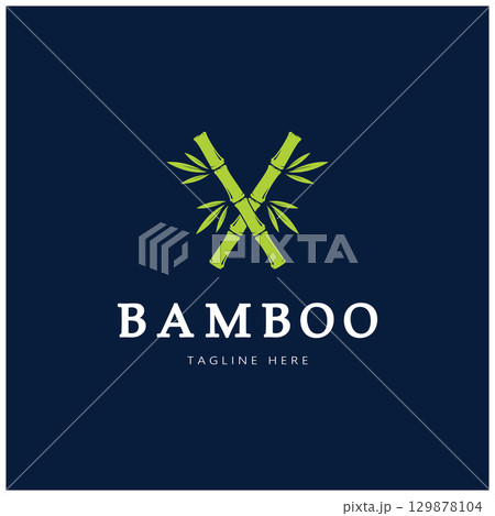 Bamboo Logo Template vector icon illustration design Bamboo Logo Template vector icon illustration design 129878104