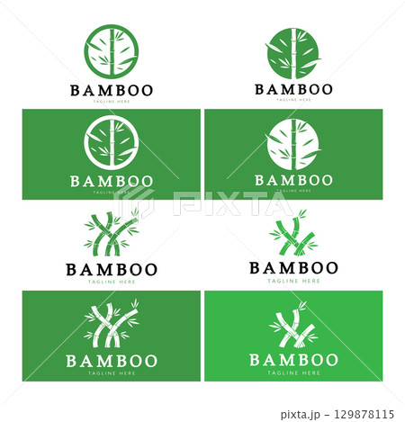 Bamboo Logo Template vector icon illustration design 129878115