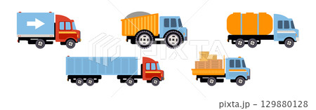 Construction Machinery and Heavy Equipment for Industrial Work Vector Set Construction Machinery and Heavy Equipment for Industrial Work Vector Set 129880128