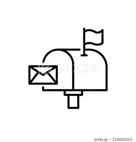 Mail box icon vector design - high quality outline style Mail box icon vector design - high quality outline style 129880201