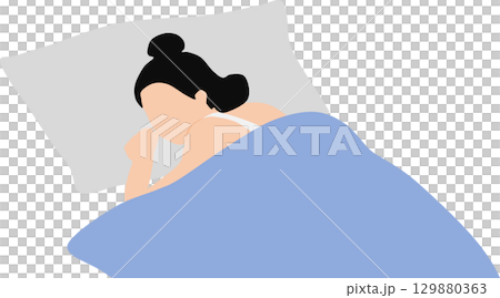 一個女人睡午覺的插圖 129880363