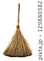 Broom isolated on white background, PNG transparent clipart. 129880382